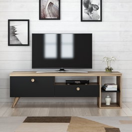 Hanah Home Parion Soporte de TV Negro y Roble